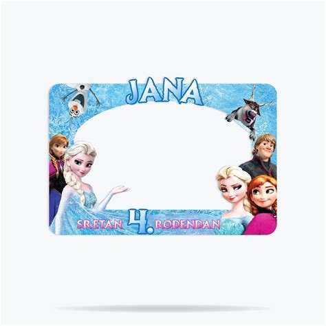 Personalized Frozen Photo Booth Frame Frozen Selfie Frame Frozen Photo