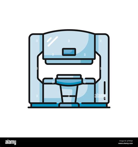 Mri Scan Diagnostics Color Icon Of Medical Radiology Machine Vector