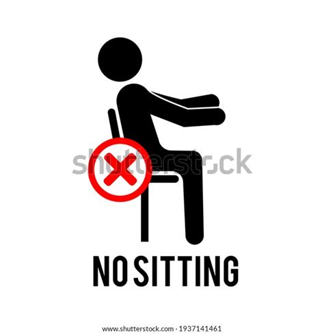 Please Do Not Sit Here Prevent Stock Illustration 1937141461 Shutterstock