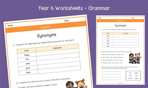 Grammar Year 6 English Worksheets