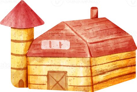 Watercolor Farm Barn 36912177 Png