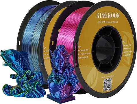 Amazon Kingroon PLA 3D Printer Filament Triple Color Silk PLA