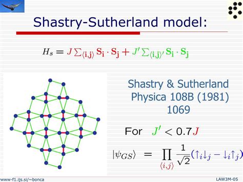 PPT Thermodynamic Properties Of The Shastry Sutherland Model