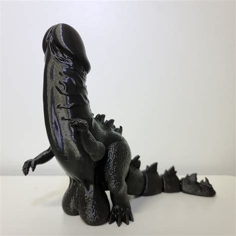 Godzilla Articulated Cockzilla Godzilla Penis Art Penis Etsy