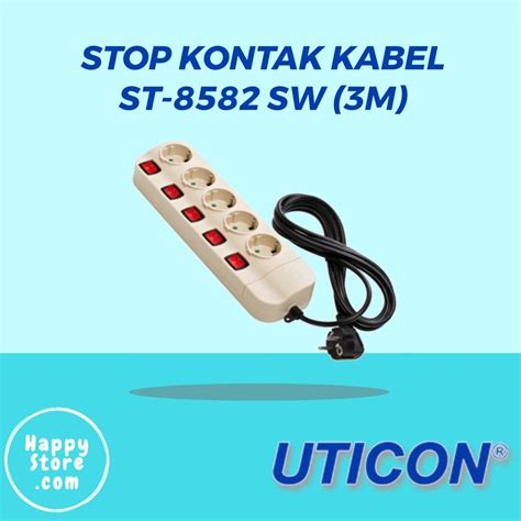 Jual Stop Kontak Uticon Lobang Switch Kabel Meter St Sw