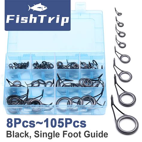 Fishtrip Single Foot Fishing Rod Guides Repair Kit 8 105pcs High