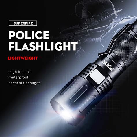 X60-T Police flashlight, 1500 lumen tactical flashlight factory | Superfire