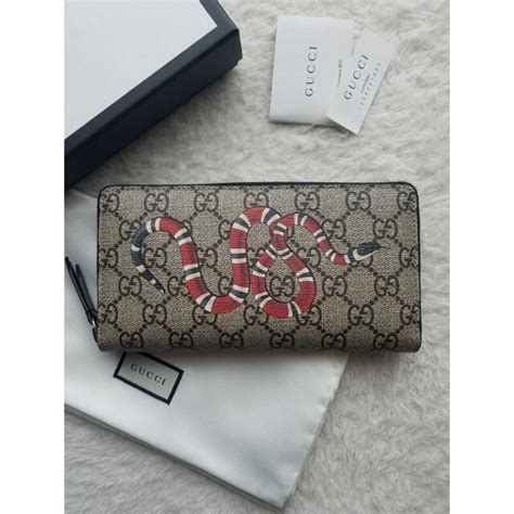 43％割引グレイ系【激安アウトレット】 Gucci グッチ 長財布 モノグラム スネーク 長財布 小物グレイ系 Evotradingma