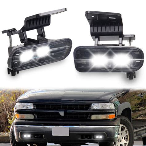 For 1999 2002 Chevy Silverado 2000 2006 Suburban Tahoe LED Driving Fog