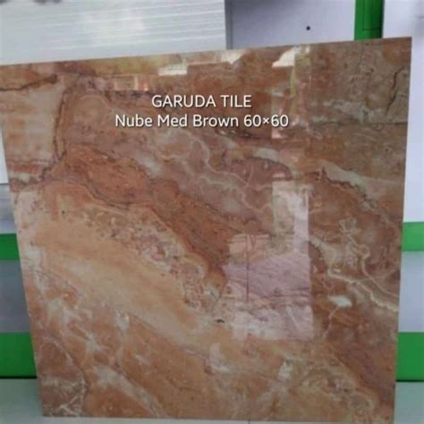 Granit Lantai 60x60 Nube Med Brown Textur Glosy By Garuda Lazada