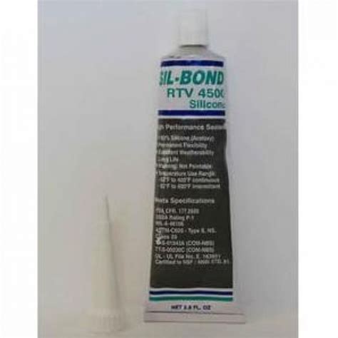 Sil Bond RTV 4500 Food Grade Silicone Sealant Adhesive Black 2 8oz