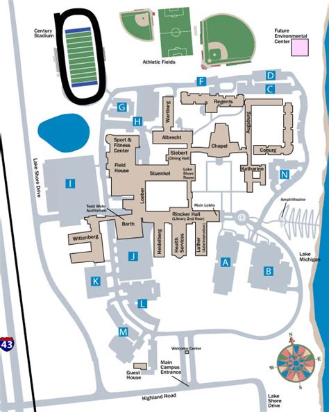 Cuw Campus Map