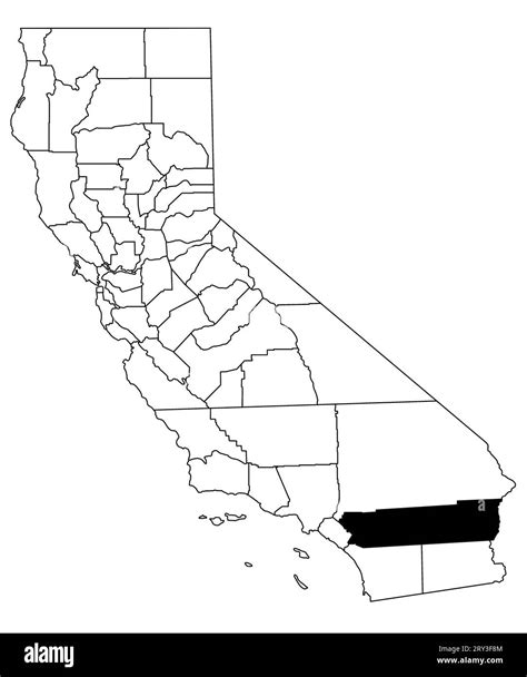 Map Of Riverside County In California State On White Background Single