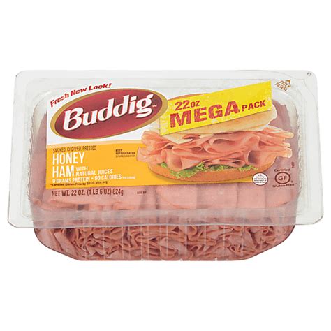 Buddig Ham, Honey, Mega Pack 22 oz | Packaged Hot Dogs, Sausages ...