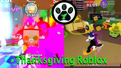 Playing Thanksgiving Events In Roblox Games Youtube