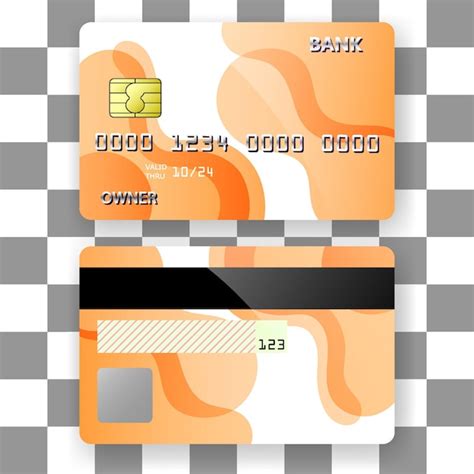 Premium Vector Banking Card Template Background Wave Orange Pattern