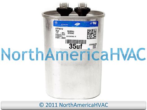 Ge Genteq Capacitor Dual Run Round Uf Mfd Volt Vac Off