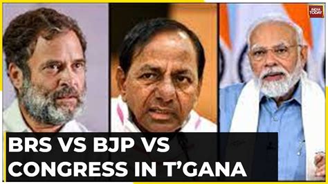 Brs Vs Bjp Vs Congress Triangular Fight For Telangana Heats Up