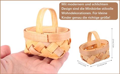 Leer Korb Osterkorb Geflochten Mini 12pcs Woven Körbe Mit Griffen