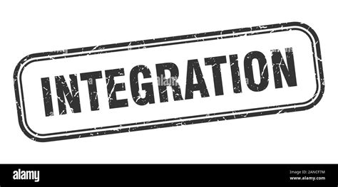 integration stamp. integration square grunge black sign Stock Vector ...