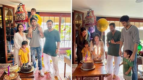 Inside Saif Ali Khans Birthday With Cake Balloons Kareena Kapoor And