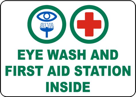 Eye Wash And First Aid Station Sign Get 10 Off Now