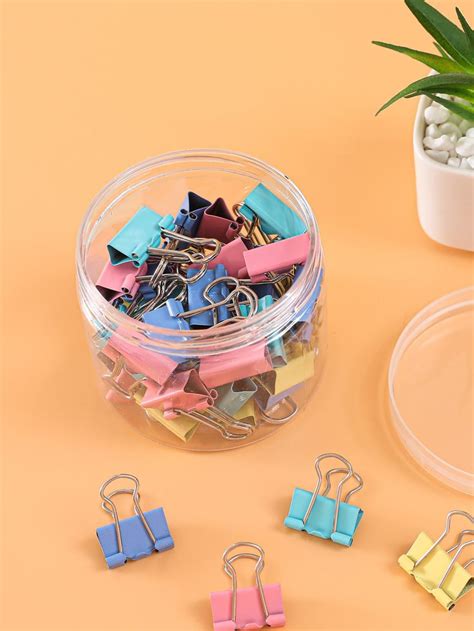 40pcs Iron Binder Clip In 2024 Binder Clips Stationery Binder