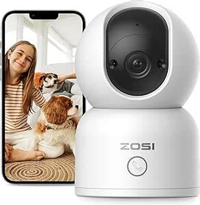 Amazon ZOSI Indoor Pan Tilt Smart Security Camera C518 2K 360