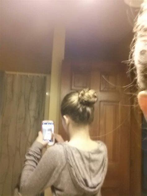 My Braid Bun Braided Bun Braids Mirror Selfie