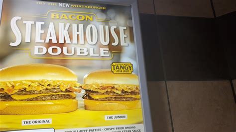 Trying The New Whataburger Bacon Steakhouse Double YouTube