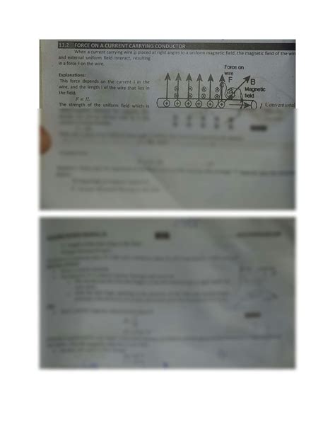 SOLUTION: force on a current carrying conductor - Studypool