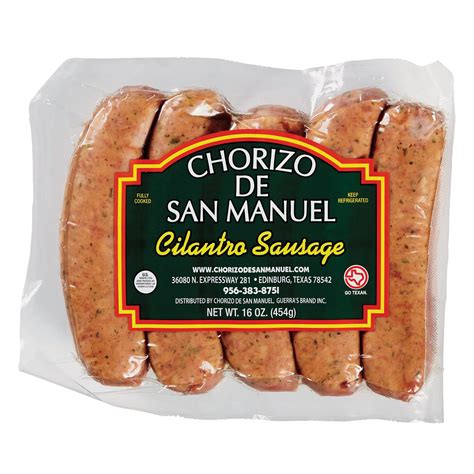 Chorizo De San Manuel Cilantro Sausage Links Shop Sausage At H E B