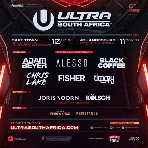 Ultra South Africa 2023 lineup 🚀 : r/UMF