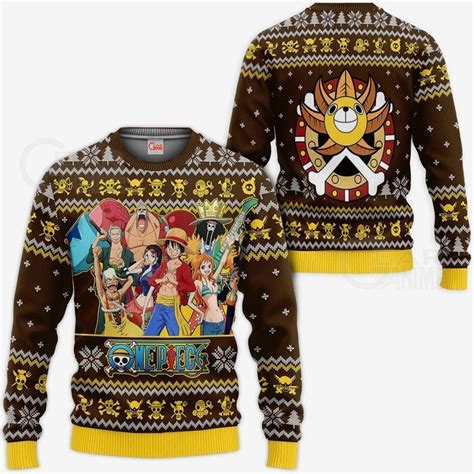 Straw Hat Pirates Ugly Christmas Sweater Anime Xmas One Piece Gg0711