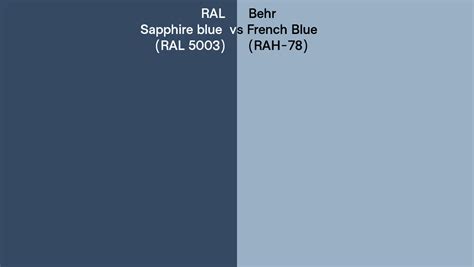 ral sapphire blue ral   behr french blue rah  side  side