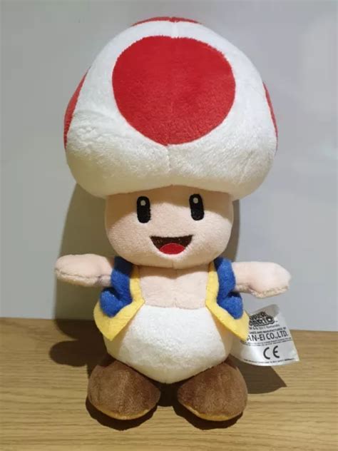 OFFICIAL NINTENDO SUPER Mario 2017 SAN EI 8 Toad Mushroom Soft Plush