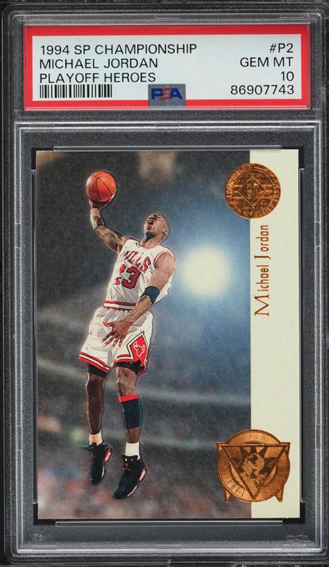 1994 SP Championship Playoff Heroes Michael Jordan P2 PSA 10 GEM MINT