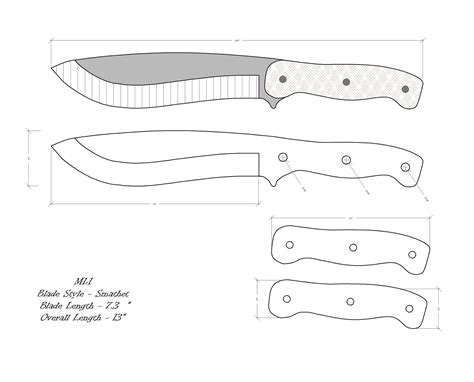 Knife Drawing/knife Sketch/knife Templates Printable/custom Knife ...