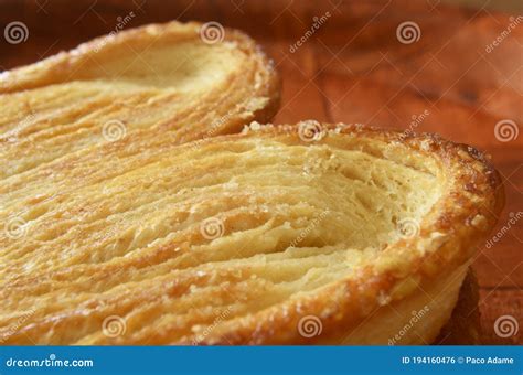 Sweet Bread Detail Traditional Oreja Mexican Sweet Bread Close Up