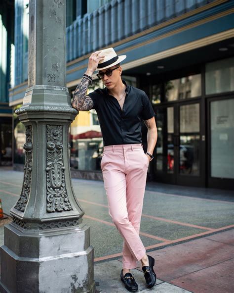 Pink Pants Outfit Mens Dresses Images 2022