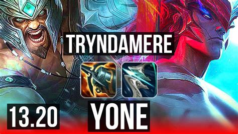 Trynda Vs Yone Top 6 Solo Kills 300 Games Kr Master 13 20