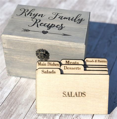 recipe card box - recipe card holder - recipe box bridal shower gift ...