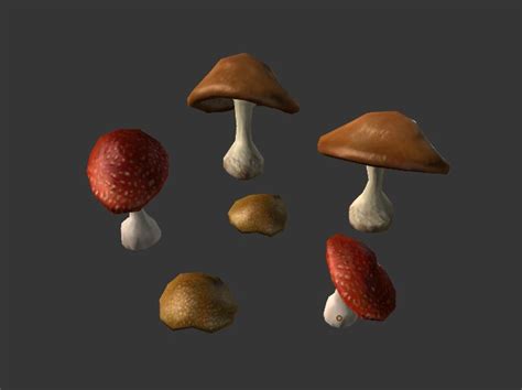 Mushrooms 3d Model By Oyyuncu