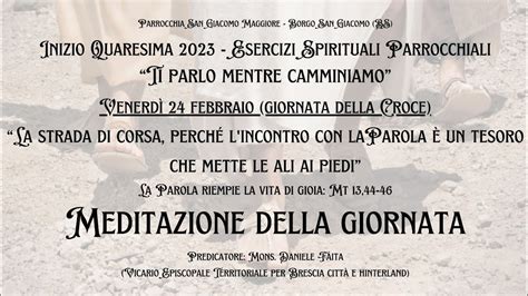 Terza Meditazione Esercizi Spirituali Quaresima 2023 YouTube