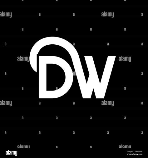 DW Letter Logo Design On Black Background DW Creative Initials Letter