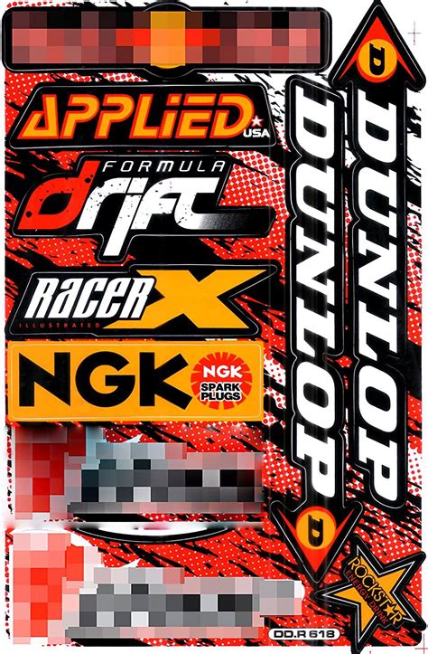 Buy 6 SHEETS NEW MULTI LOGO CAR MOTOCROSS ATV ENDURO BIKE RACE RACING