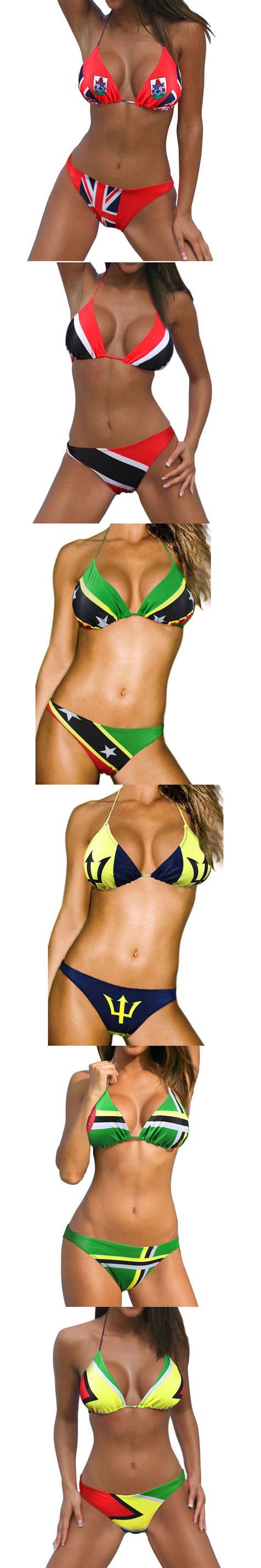 2022 Womens Caribbean Flag Rasta Bikini Sexy Swimwear And Beachwear Buy