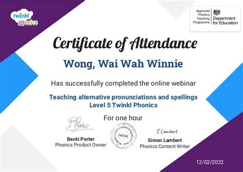 Certificate Level Phonics Ppt