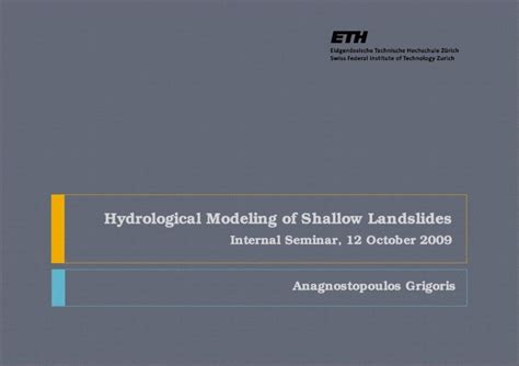 PDF Hydrological Modelling Of Shallow Landslides DOKUMEN TIPS