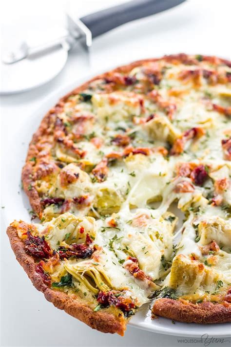 Artichoke Pizza Recipe With Spinach Sun Dried Tomatoes White Sauce